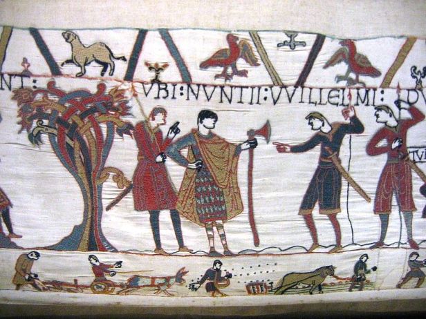 The Dane axe on the Bayeux Tapestry.